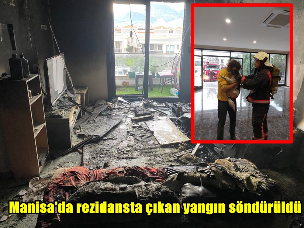 Manisa'da rezidansta çıkan yangın söndürüldü