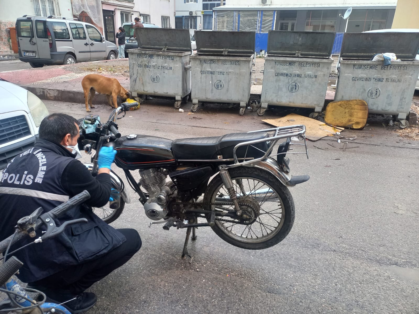 Manisa'da çalınan motosiklet terk edilmiş halde  bulundu