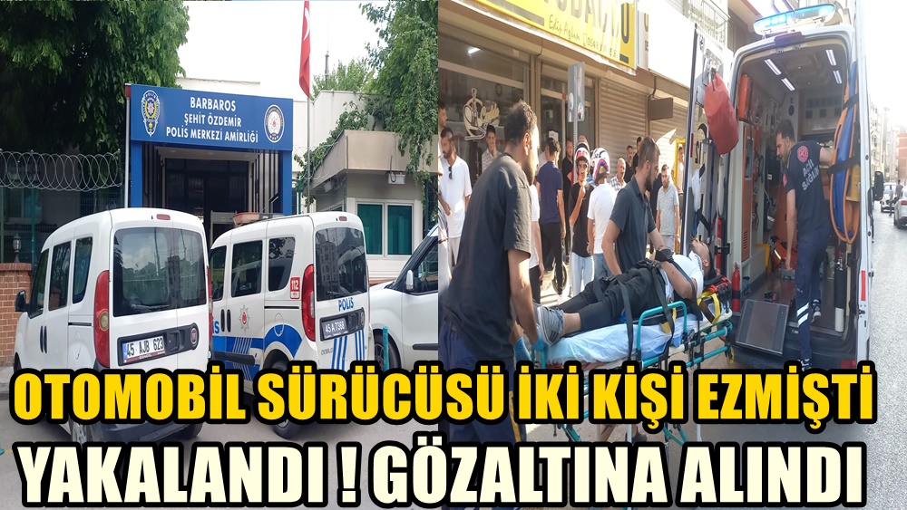 Manisa'da motosiklet sürücüsünü altına alıp sürükleyen otomobilin sürücüsü yakalandı.