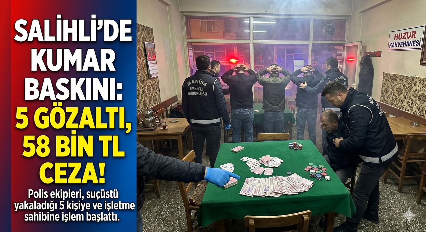 Salihli'de Kumar Operasyonu: 5 Kişiye Ceza Yağdı