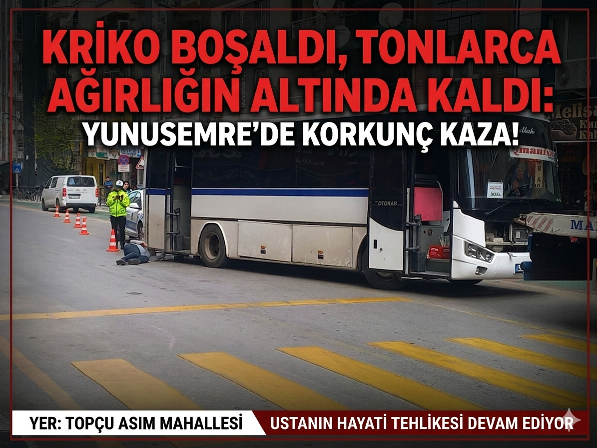 Manisa’da Korkunç Kaza: Tamir Ettiği Otobüsün Altında Kaldı