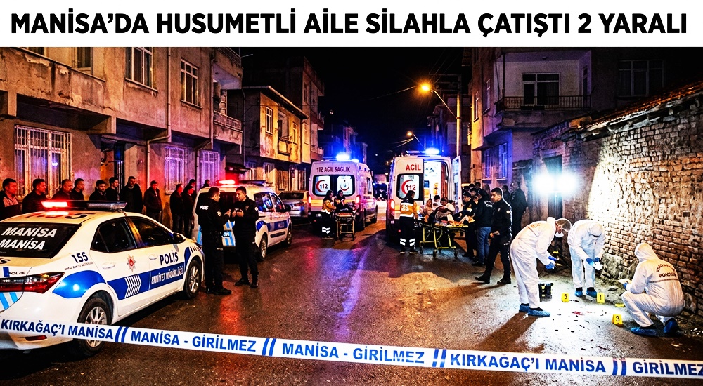 Manisa'da iki aile arasında silahlı çatışma 2 yaralı